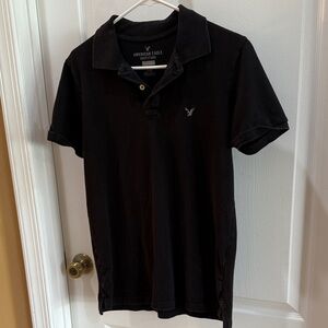 American Eagle Outfitters Men's Dark Polo Shirt